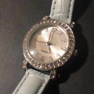 Turquoise/Baby Blue Band W/ Stainless Steel